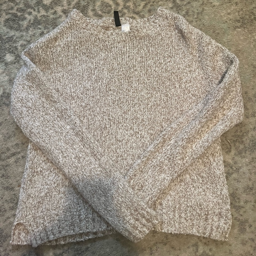 Beige and white sweater